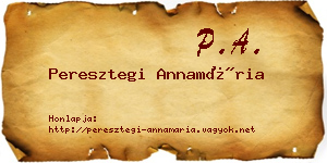 Peresztegi Annamária névjegykártya