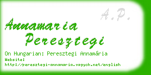 annamaria peresztegi business card